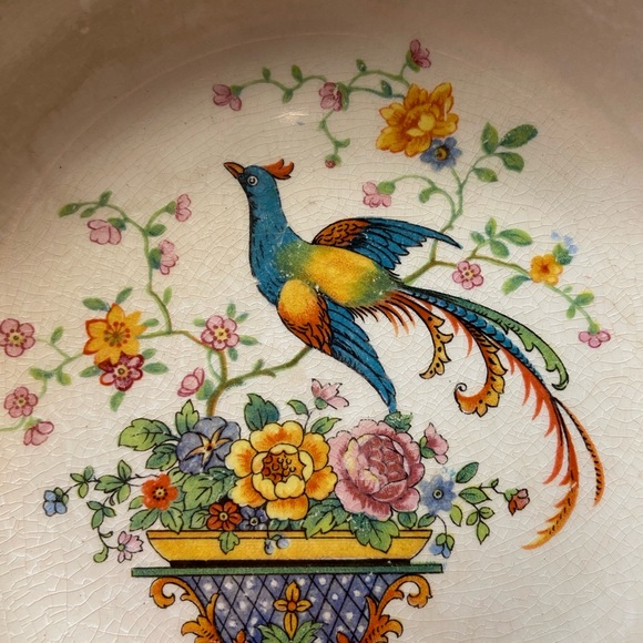 Salem China “Bird of Paradise” Vintage serving bowl 23K gold trim - Picture 2 of 8